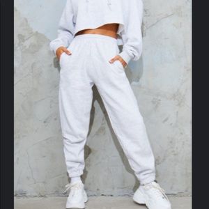 Pretty Little Thing Ash Gray Joggers/Sweatpants